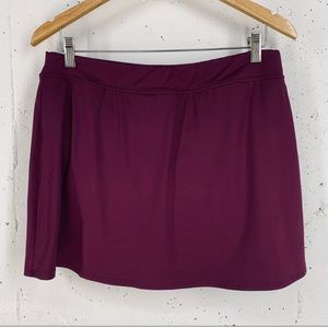 Lands' End size 12 Tummy Control Maroon Swim Skirt